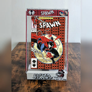 (CASE AND LABEL ONLY) SPAWN #300 CUSTOM SLAB! RED BORDERS