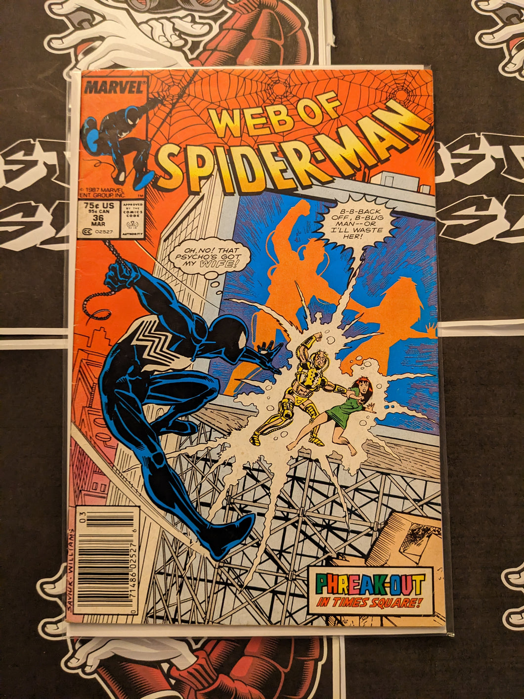 Web of Spiderman #36 Newsstand 1st Tombstone