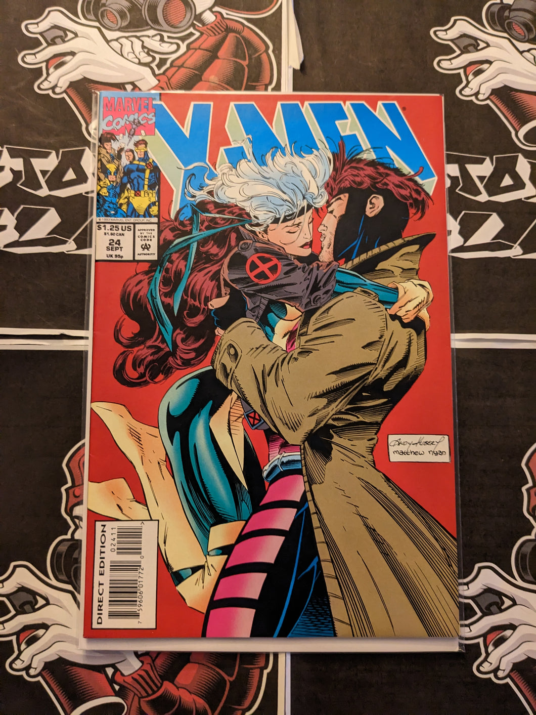 X-men #24 1st kiss Rogue & Gambit